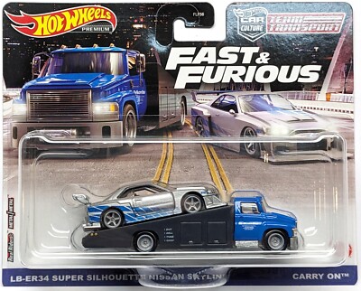 HOT WHEELS TEAM TRANSPORT FAST & FURIOUS LB-ER34 SUPER SILHOUETTE NISSAN SKYLINE