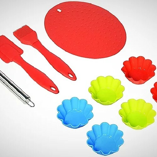 Juego de silicona para hornear cupcakes herramientas esenciales para hornear cocina todos los días 10 piezas - Imagen 2 de 7