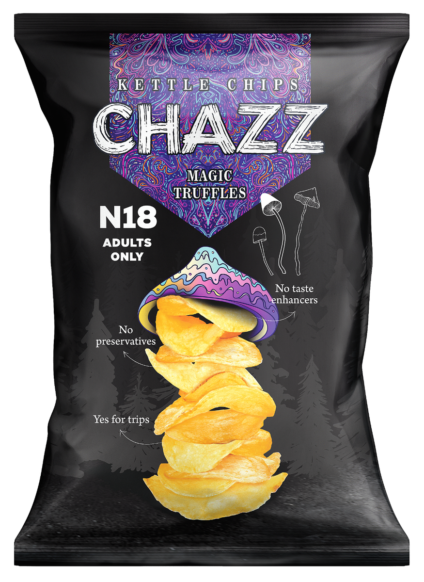 3 CHAZZ MAGIC TRUFFLES Flavor Kettle Potato Chips Crisps Snacks
