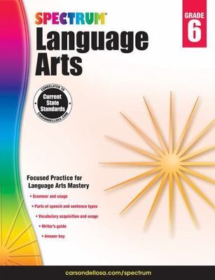 Spectrum Grade 6 Language Arts Workbook, Mid- 9781483812106, Spectrum, paperback