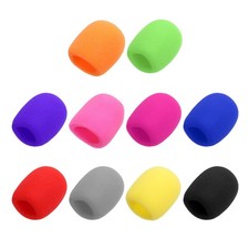 10pcs Microphone Foam Covers, 40mm 1.57" ID 10mm 0.39" Thickness, 10 Colors