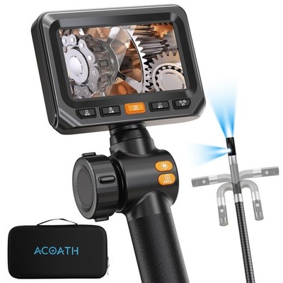 Acoath Two Way Articulating Borescope 1080P Dual Lens 4.3 IPS