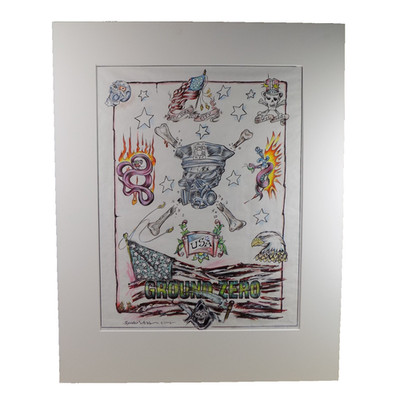 2001 Joseph ''Spider Webb'' O'Sullivan Original Art Tattoo Artist Ground Zero 9/11