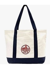 Trader Joe  s Canvas Tote Shopping Bag - LARGE CLASSIC NAVY - NEW with TAGS
