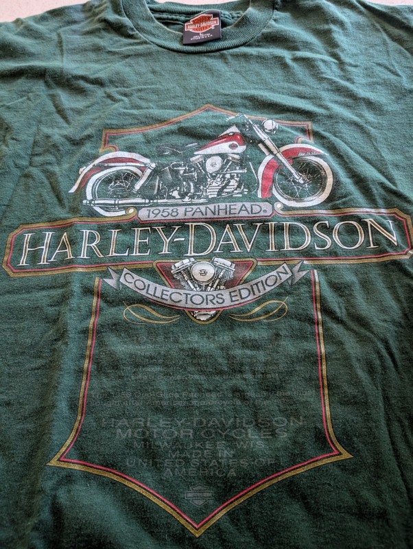Vintage Harley-Davidson Collectors Shirt 1958 Panhead. Helsinki Finland Size...
