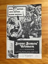 Jesse James' Women Pressbook 1954 Peggie Castle, Don 'Red' Barry!