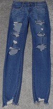 American Eagle Outfitters Jegging Women's Size 4 Blue Stretch Ripped