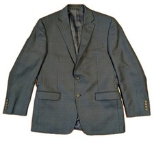 Lauren Ralph Lauren Blazer Mens 40R Navy Blue Check 2 Button Sport Coat Classic