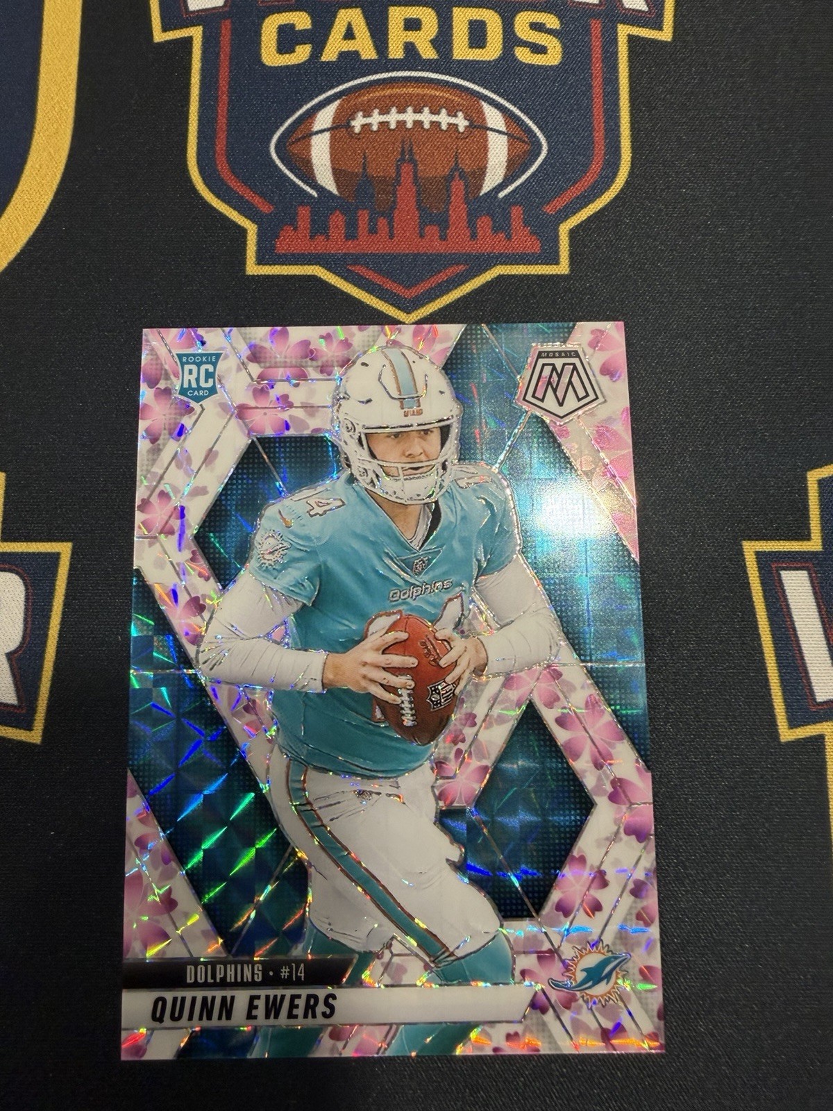 🌸 2025 Panini Mosaic Quinn Ewers RC Cherry Blossom Prizm /20 Dolphins #308 🌸