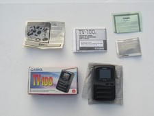 Vintage CASIO TV-100B 1.6" LCD Color Television NTSC Portable Pocket TV WORKS