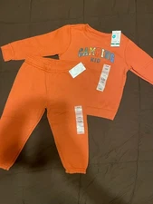 Garanimals orange 18 month “Camping Kid” Sweetshirt/Sweetpants set baby