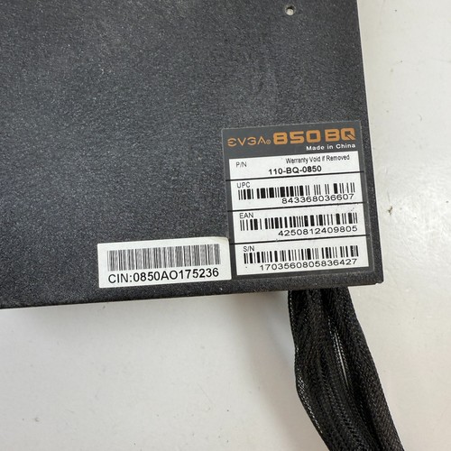 EVGA 850 BQ 80+ Bronze 850W PSU Power Supply 110-BQ-0850 Semi Modular Tested - Picture 4 of 20