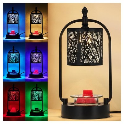 HEKALU ﻿Tree Candle Warmer 5.4'' D x W x 12.5'' H, Double pole -black 
