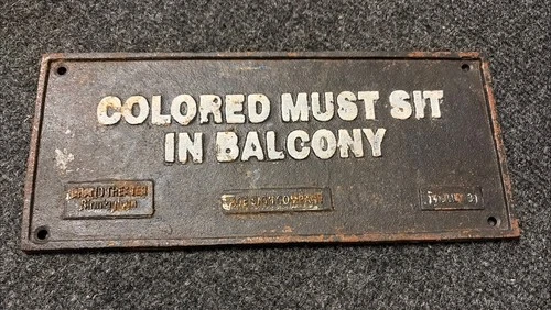 COLORED MUST SIT IN BALCONY CAST IRON SEGREGATION HISTORICAL Birmingham AL 31 #2