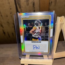 Roman Wilson 2025 Prizm Significant Signatures Silver Prizm Pittsburgh Steelers