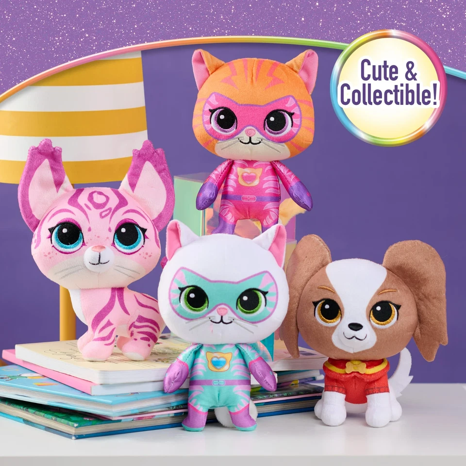 SUPER GATITOS Pack Juego de 4 Peluche Coleccionista MR. PUPPYPAWS WILLA BITSY GINNY Disney Foto 3 de 4