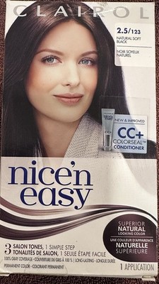 Nice n Easy Permanent Hair Color - 2.5  Naural Soft Black by Clairol for Women