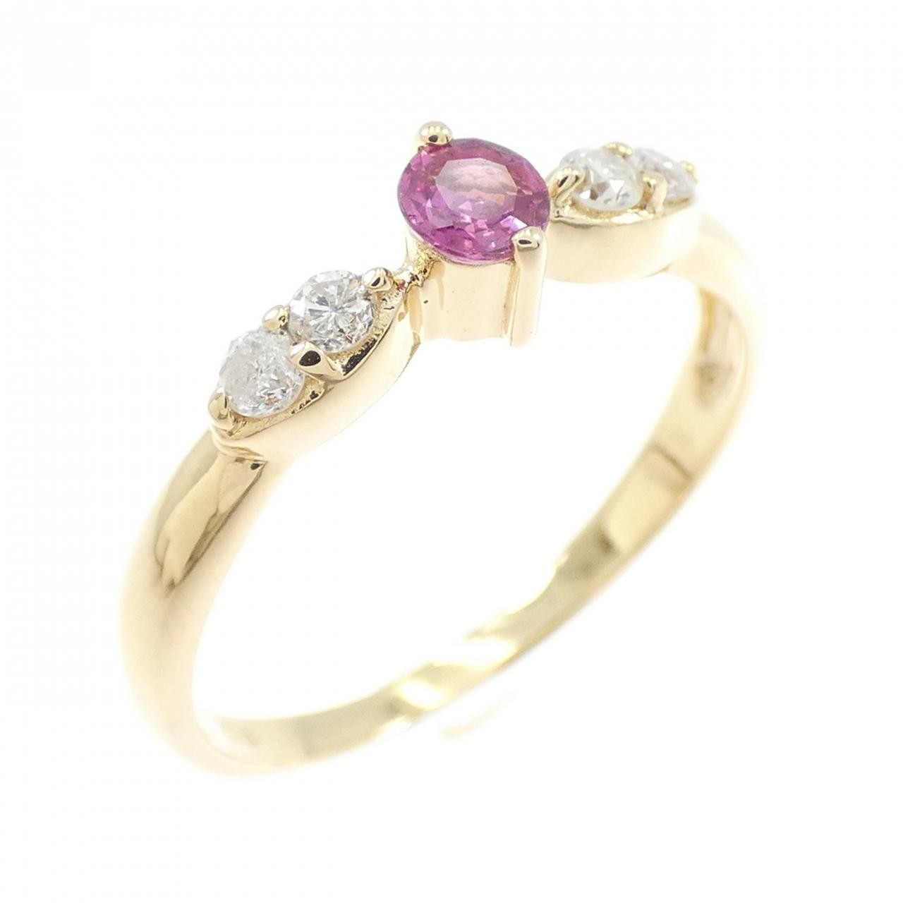 Authentic 18K Yellow Gold Ruby Ring #230-000-383-4991