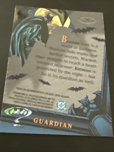 Batman Forever 1995 Dc Comics Fleer Metal #34 Guardian Full Moon Excellent - Picture 3 of 6