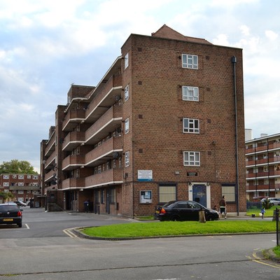 Foto 6x4 Landor Haus Wohnungen, Camberwell eine OS Karte von 1951-2 zeigt Landor c2015