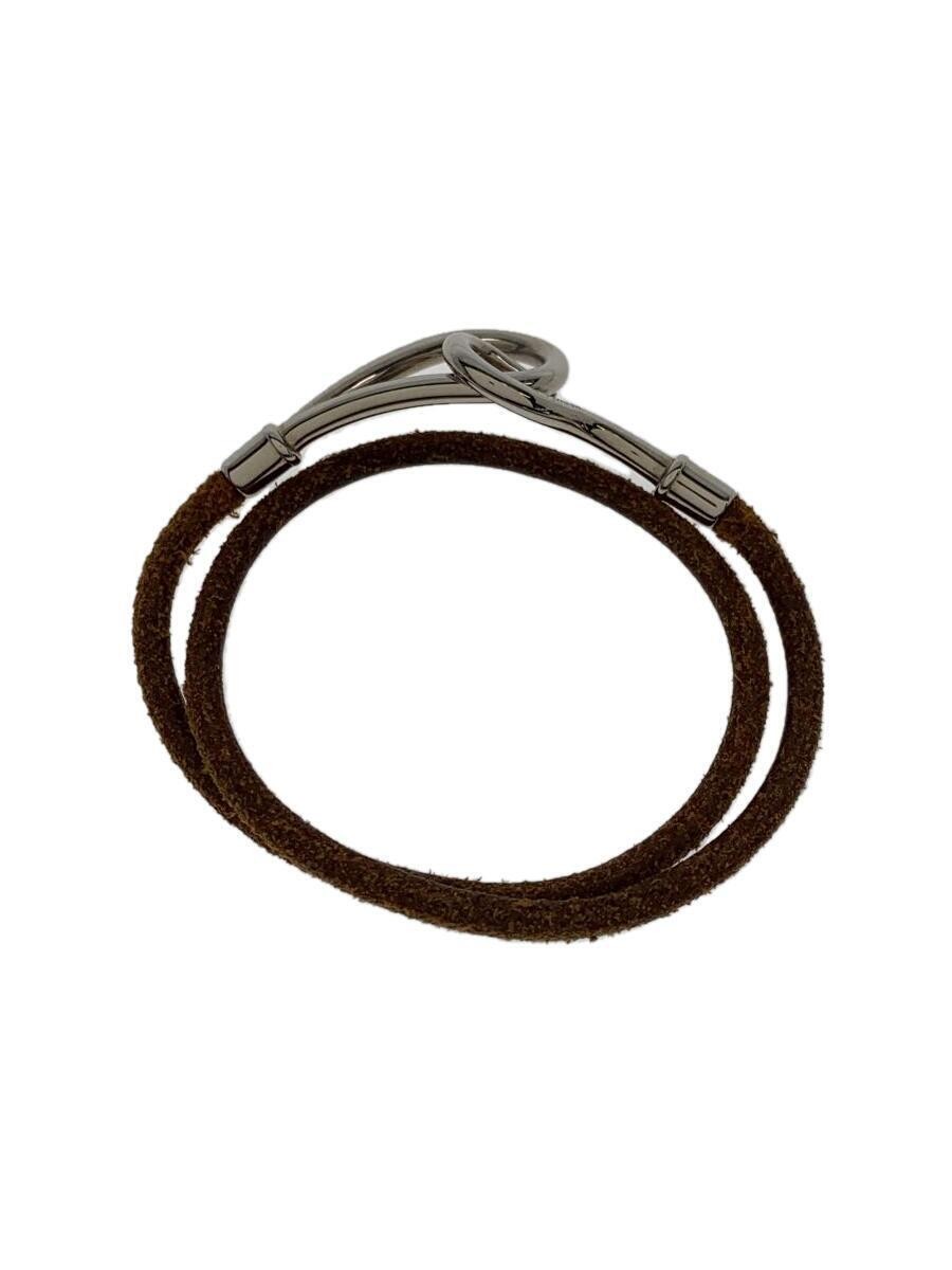 Hermes 2-Row Bracelet/Leather/Men// 3207