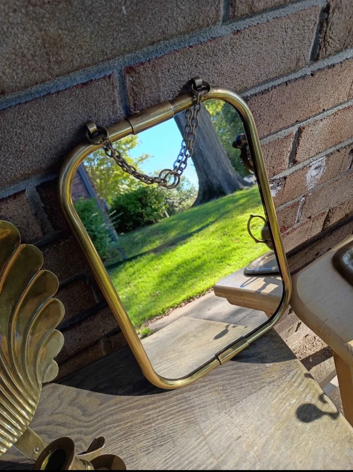 "Antiguo candelabro/espejo samovar de latón imperial ruso de finales del siglo XIX de 16""" Foto 3 de 4