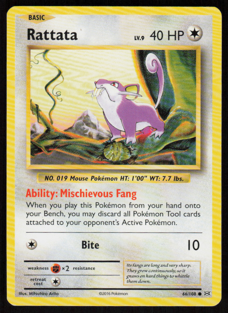 Rattata 66/108 Common Evolutions Pokemon LP
