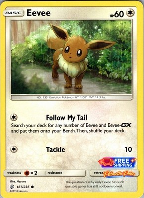 Eevee 167/236 Common SM - Cosmic Eclipse Pokemon NM/LP