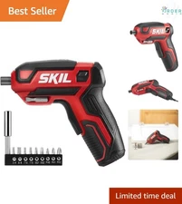 Rechargeable 4V Cordless Screwdriver 9pcs Bits USB Charge DIY Home Repair Tools