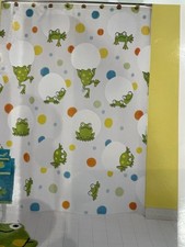 Shower Curtain Peeking Frogs NEW PEVA Waterproof. A-9