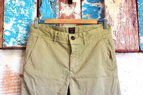 Men's Hugo Boss Schino Taber Pants Tapered Fit Casual Chino 30/32 Beige - Picture 2 of 10