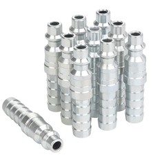 1/4 Air Plug with 3/8 Inch Hose Barb Industrial M-Type Plug 1/4 Inch Flow S