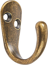 15-Pack Antique Brass Wall-Mounted Coat Hooks Single Prong Robe Hooks for Hangin