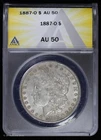 1887-O $1 Morgan Silver Dollar ANACS AU 50