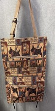 Fedeli Compagni Cani Arazzo Pieghevole Trolley con Ruote e Borsa 22x13