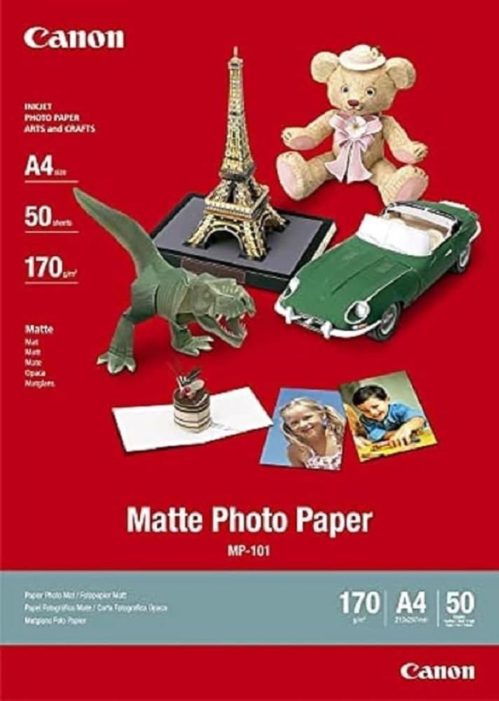 Canon MP101 Matte Photo Paper A4 170GSM 50 Sheets Black 5690₽