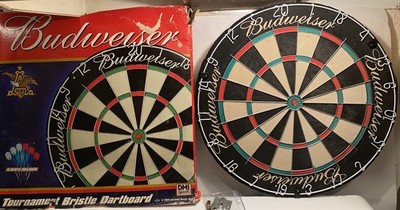 NOS 2000 VTG Budweiser 18'' DMI Red Green Dart Board Great for Man Cave Genuine