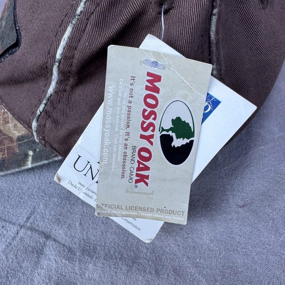 Ducks Unlimited Mossy Oak Camo Adjustable Strapback Hat Cap With Patch New - Image 4 of 4