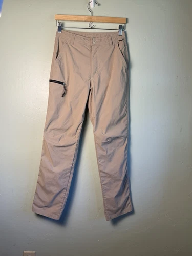 REI Co-Op Hiking Pants Womens SZ 10 Khaki Stretch Outdoor 28WX30L FREE SHIPPING!