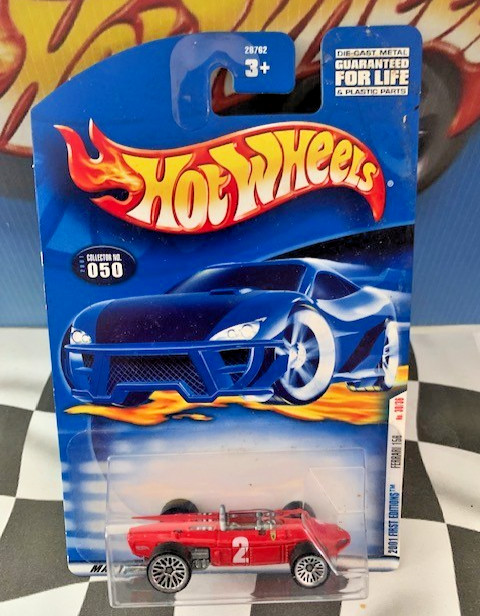 Hot Wheels 2001 First Editions FE 30/36 050 1961 F1 Ferrari 156 RED LW Malaysia