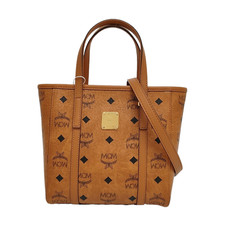 MCM Toni Classic Monogram Print Tote Crossbody Shopping Bag - Excellent #XJ3W9C