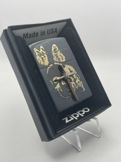 2006 ZIPPO LIGHTER TRANCE RAVE 69 SKULLS BUTTERFLIES & CROSS JAP IMPORT BOXED