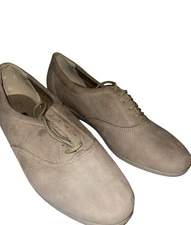 EASY SPIRIT Tan Leather Nubuck Lace Up Oxford 2A Style 55901 Women's Size 10