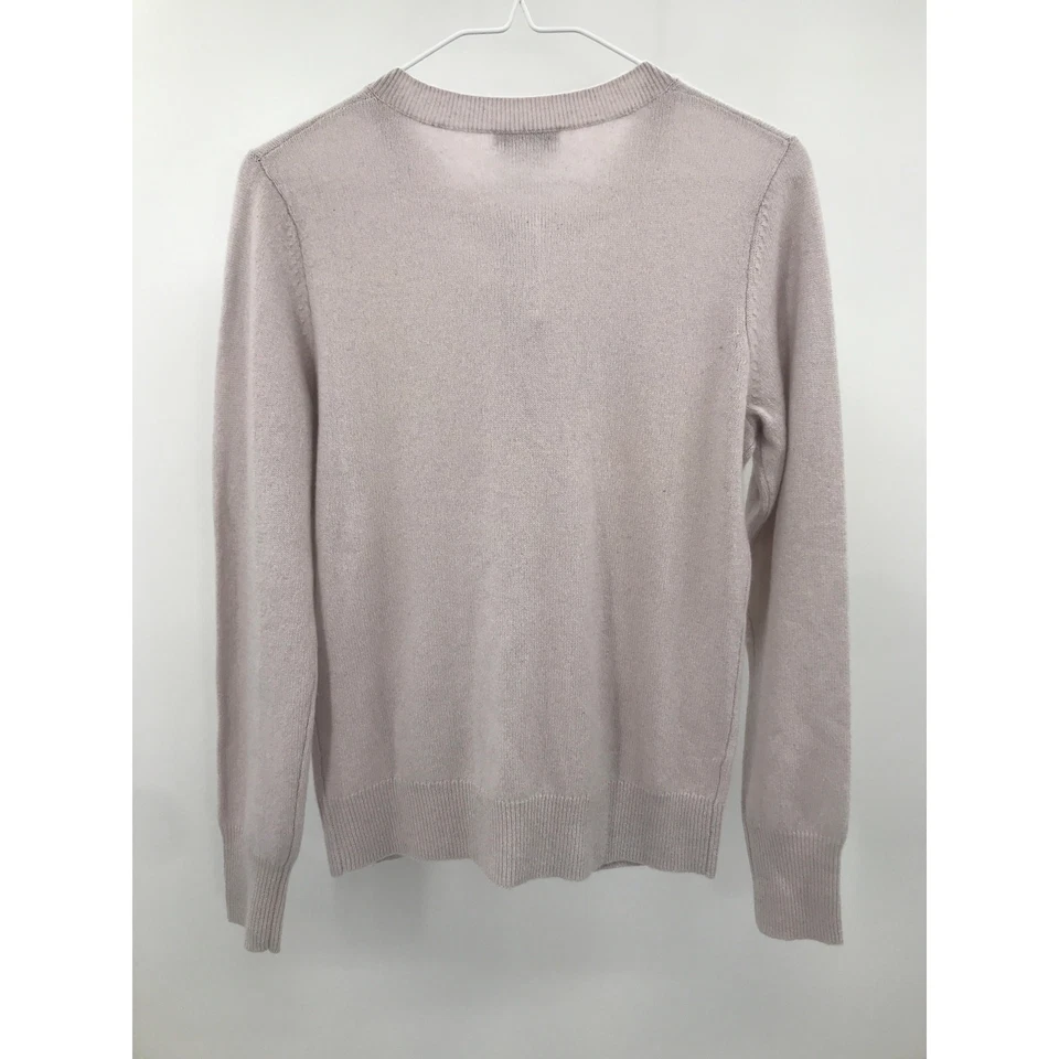 Suéter Cárdigan Oliver & James Beige Cachemira Frontal A Presión Para Mujer M Foto 4 de 4