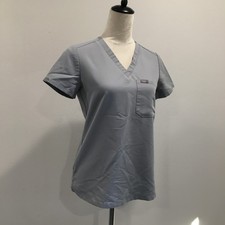 FIGS Womens sz XXS Gray CATARINA One Pocket Classic Fit Scrubs Medical Shirt Top