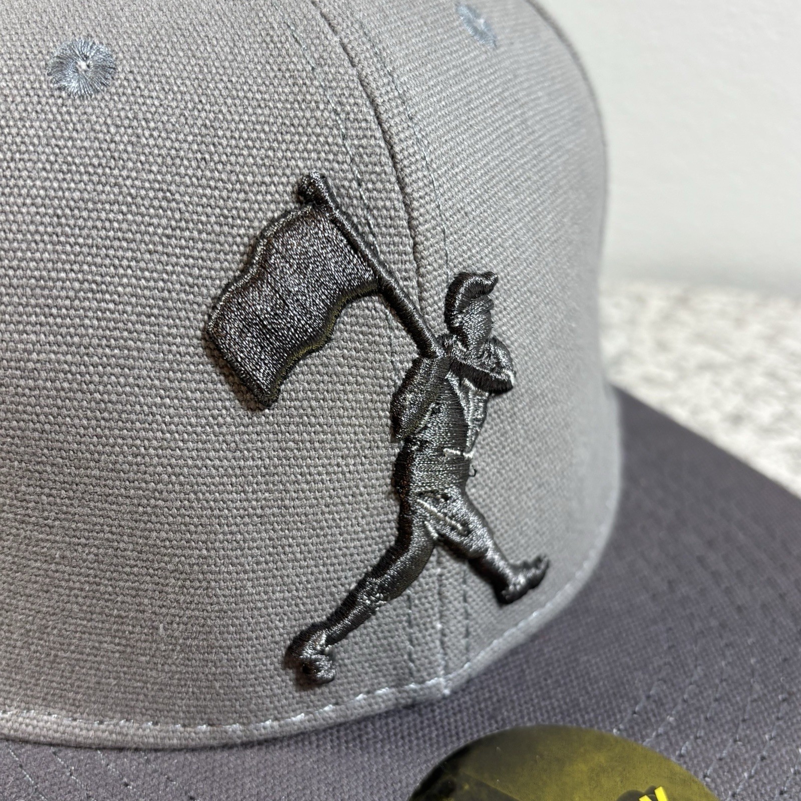 Baseballism Hat Cap Adjustable Snapback Gray Flag… - image 3