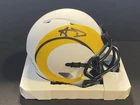 Aaron Donald Los Angeles Rams Autographed Lunar Mini Helmet Beckett Witness COA