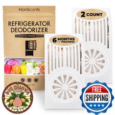 NonScents Refrigerator Deodorizer 2 Pack Odor Eliminator Fridge Freezer Activate
