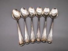 6 Kaffeelöffel 148g Halbmond Krone 800er Silber + Punze Kr Silber-Besteck Massiv
