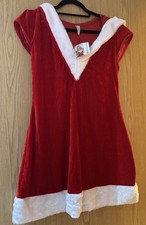 Ann Summers Miss Santa Xmas Hooded Dress Size 14-16 BNWT Red Velvet Fancy Dress